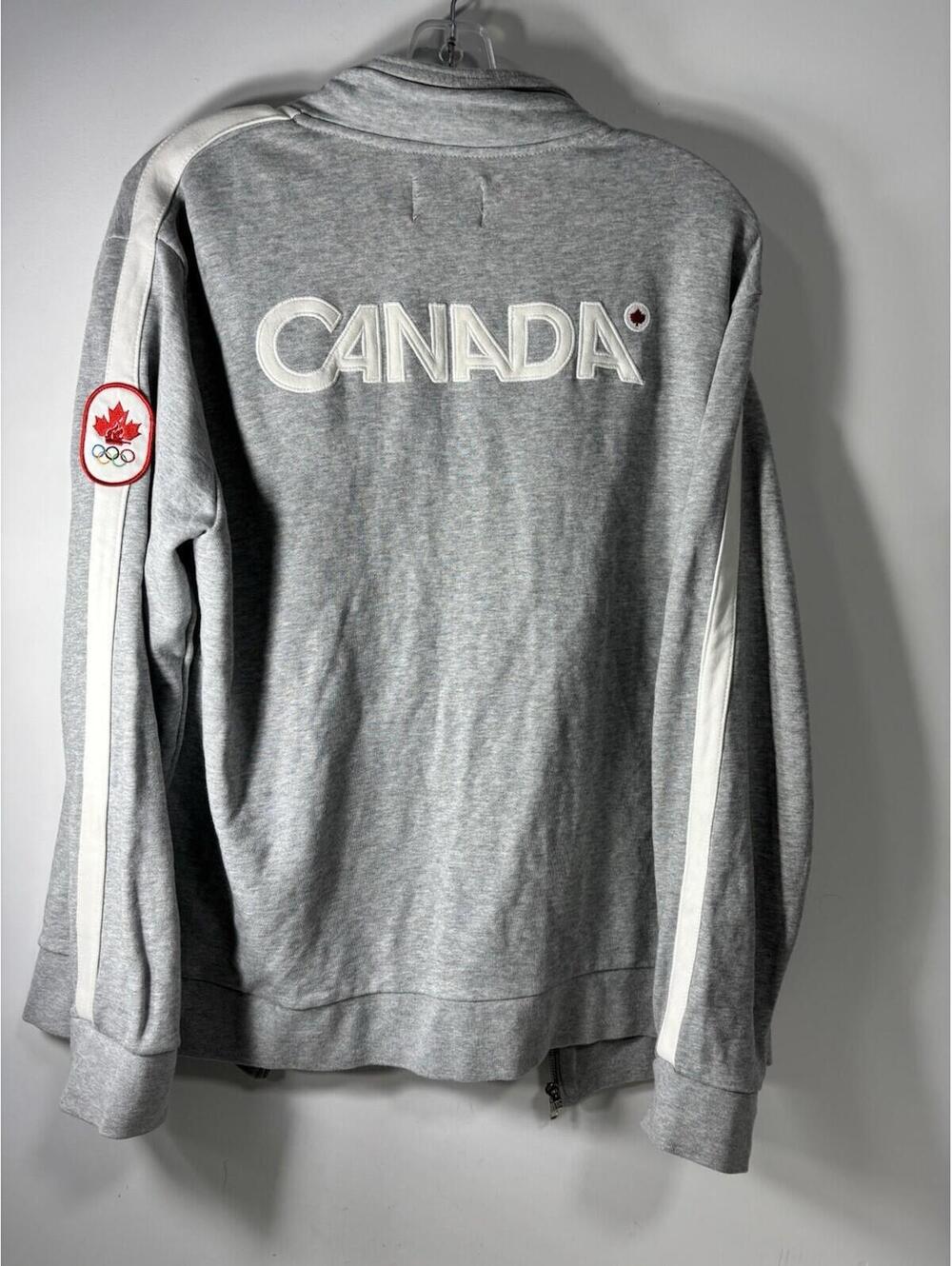 Hudson's Bay CO HBC Gray Sweatshirt Zip-up Men’s Medium - Picture 11 of 15